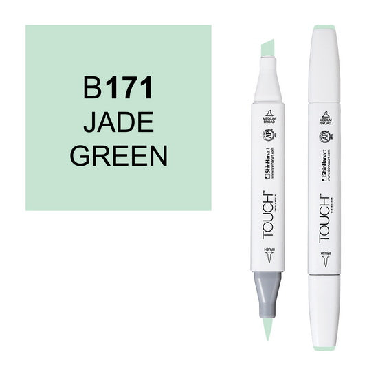 Marqueur touch pointe pinceau vert jade