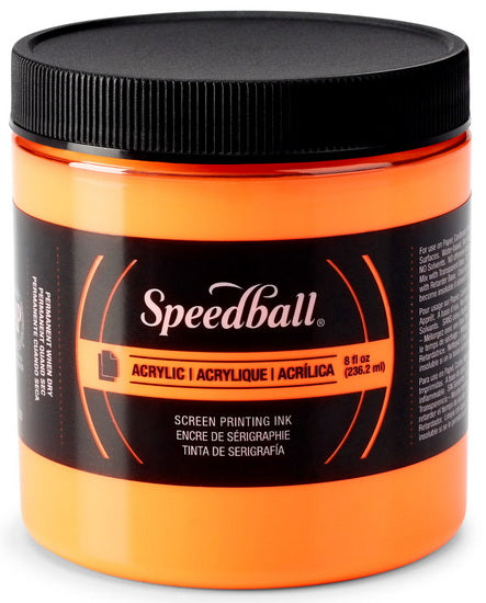 Screen printing ink - fluo orange - 8oz