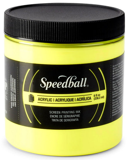 Screen printing ink - fluorescent yellow - 8oz