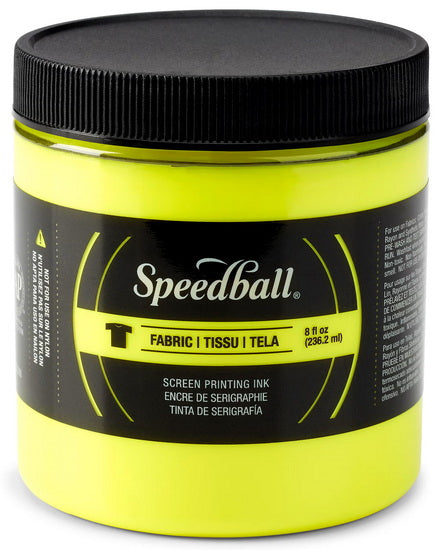 Screen printing ink - textile - fluo yellow - 8oz