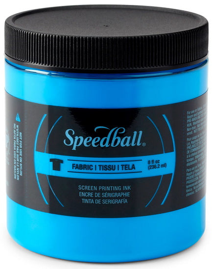 Screen printing ink - textile - fluorescent blue - 8oz