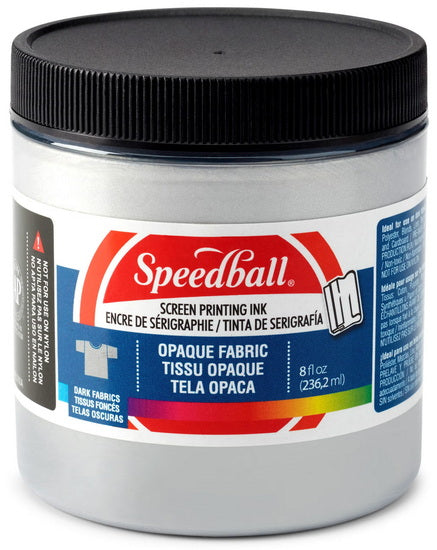 Encre sérigraphie - textile - argent - 8oz