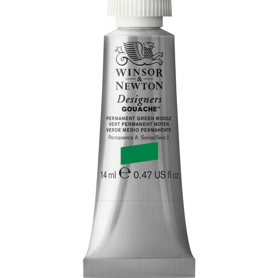 Designers gouache - 14ml - permanent green middle - s2