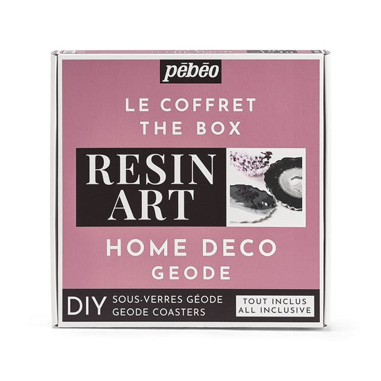 The resine art box - geode coasters