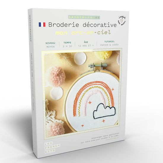 Kit broderie décorative - « mon arc-en-ciel »