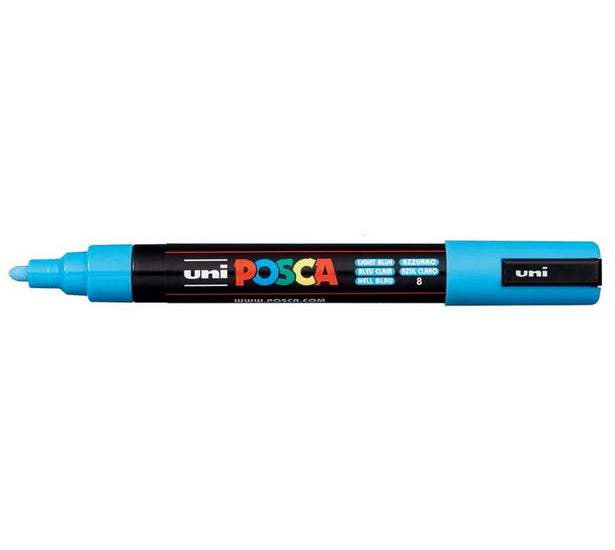 Posca Marker PC-5M Bullet Tip Sky Blue