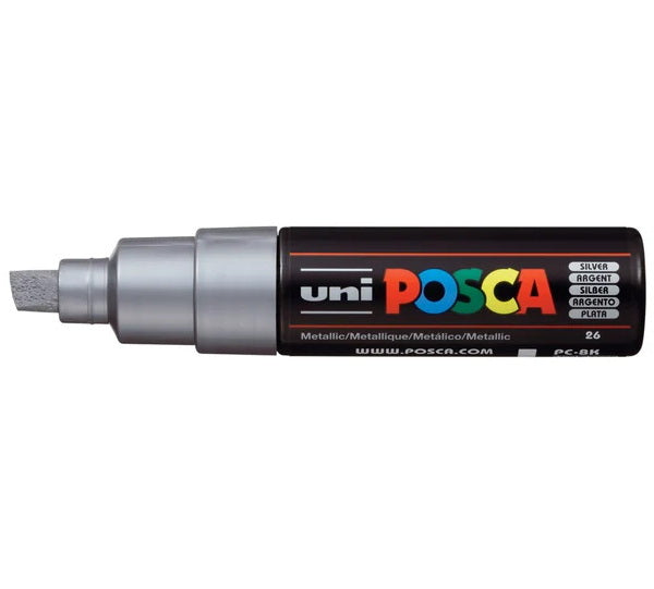 Posca Marker PC-8K Chisel Tip Silver