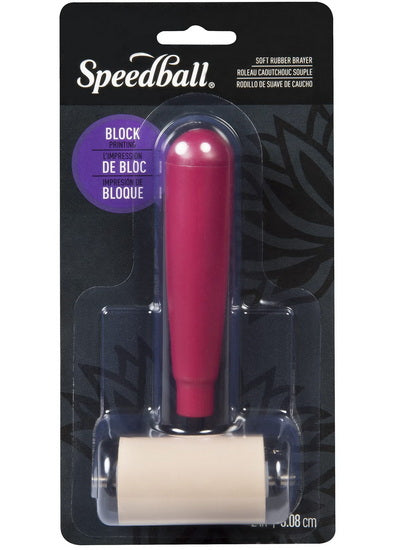 Natural latex linocut roller - soft - 2in