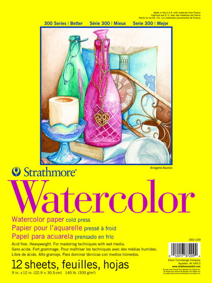 Watercolor paper pad - 9x12in (12s)