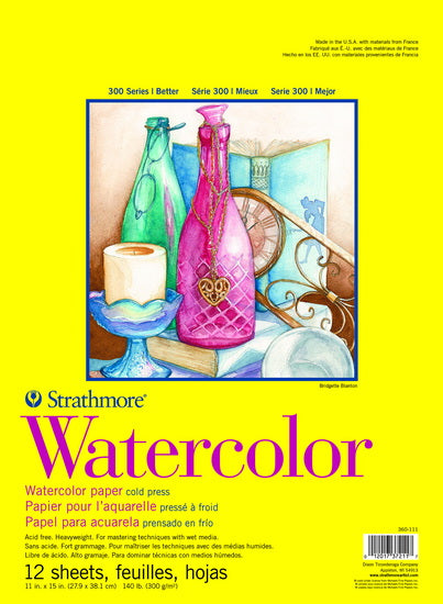 Watercolor paper pad - 11x15in (12s)
