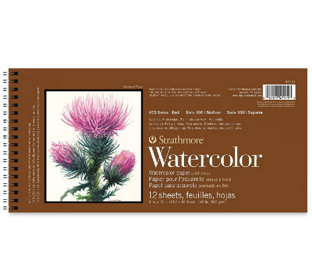 Watercolor paper pad - s400 - 6x12in (12s)