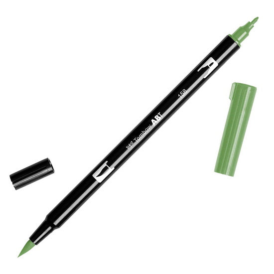 Dual brush pen dark olive
