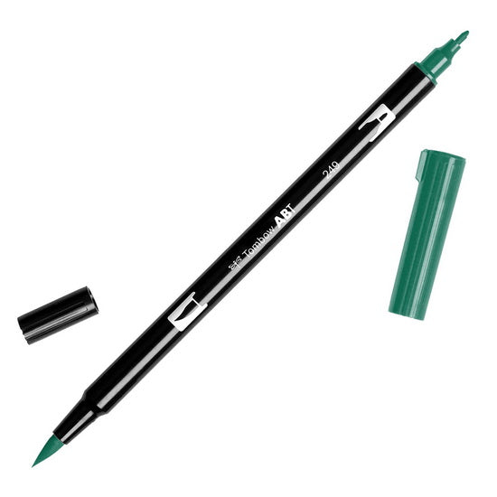 Dual brush pen hunter green