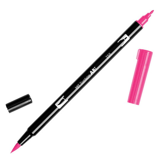 Dual brush pen rubine red