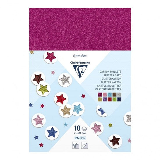 Ens. 10 cartons pailletés