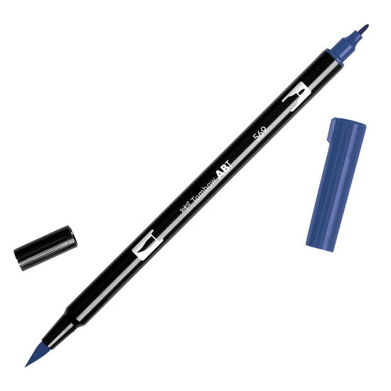 Dual brush pen jet blue