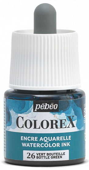 Watercolor ink - colorex - 45ml - bottle green
