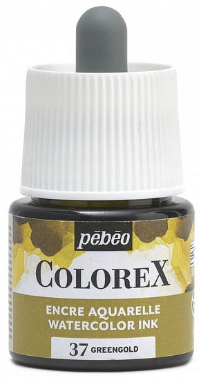 Watercolor ink - colorex - 45ml - green gold