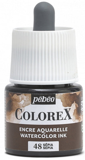 Encre aquarelle - colorex - 45ml - sepia