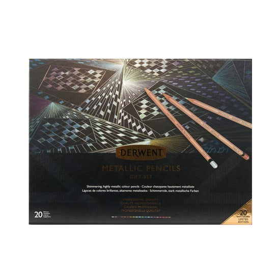 Set of 20 metallic pencils