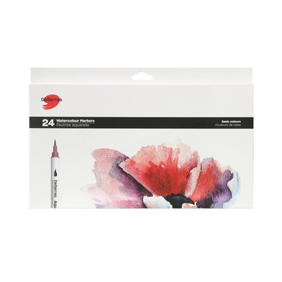 Ens. 24 marqueurs aquarelle maestro - couleurs de base
