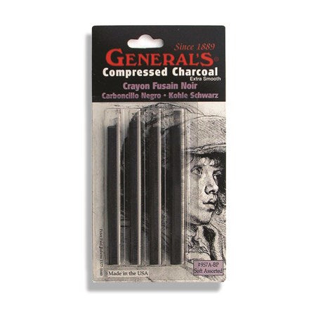 Compressed Black Charcoal - 4 sticks