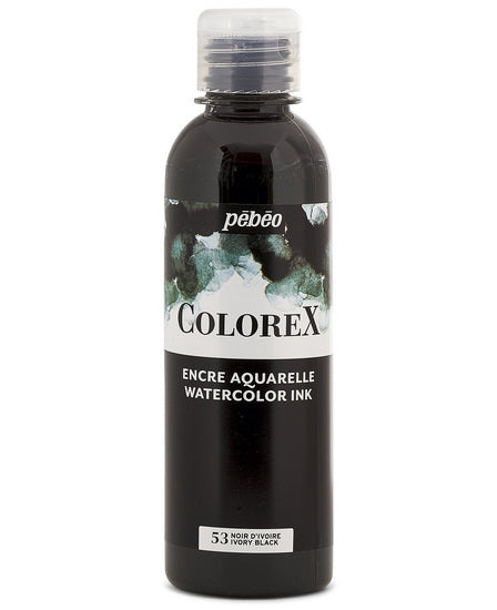 Watercolor ink - colorex - 250ml - ivory black