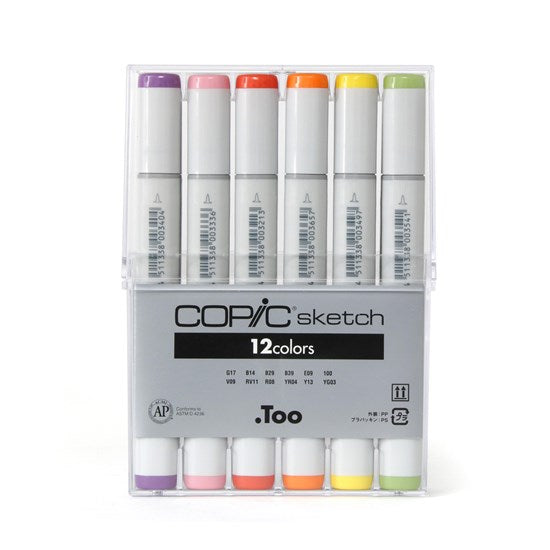 Set of 12 Copic Sketch Markers