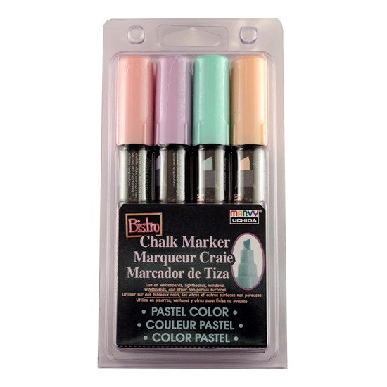Set. 4 chalk markers - bistro - chisel - pastel