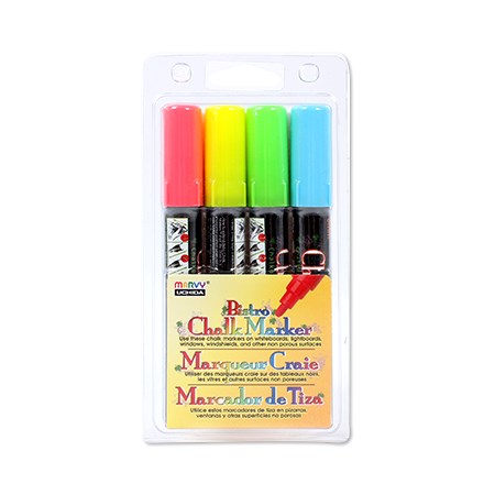 Set. 4 chalk markers - bistro - medium - fluo a