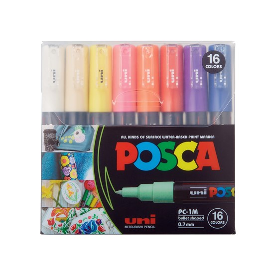 Set of 16 Posca Marker Pc-1M Classic