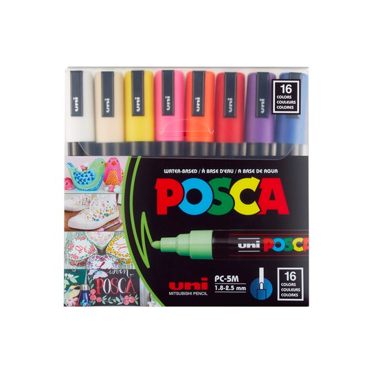 Set of 16 Posca Marker Pc-5M Classic
