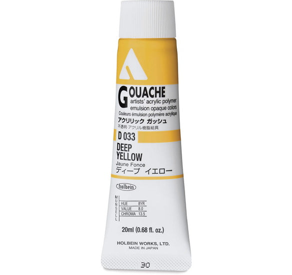 Acryla Gouache Deep Yellow Series A - 20ml