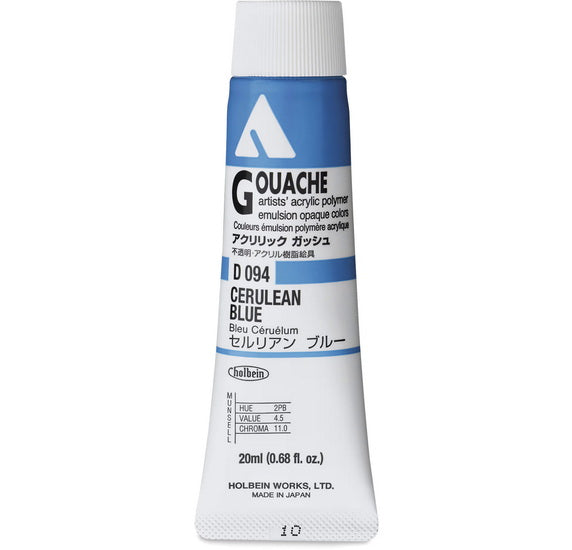 Acryla Gouache Cerulean Blue Series A - 20ml