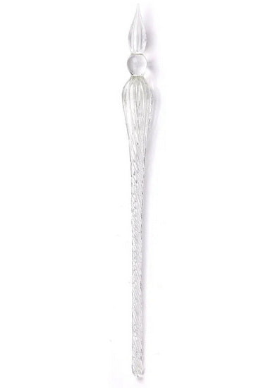 Stylo en verre soufflé à la main - transparent