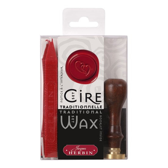 Traditional Sealing Wax & Seal Set - Hearts