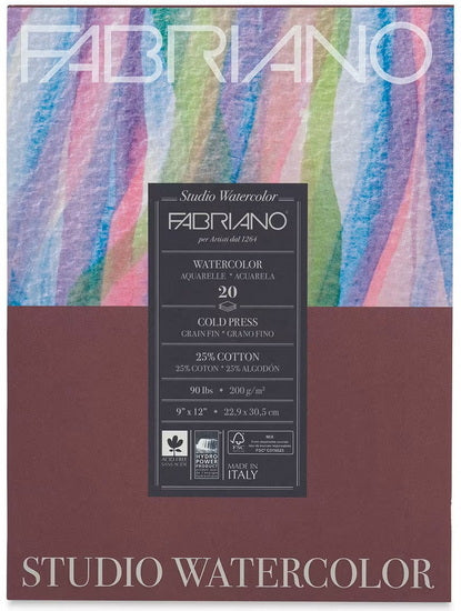 Studio watercolour pad - 9 X 12 INCHES - 20 GRAMPERSQUAREMETER