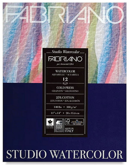 Studio Watercolour Pad - 300 g - 11 X 14 INCHES - 12 GRAMPERSQUA