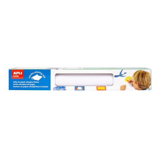 Rouleau de papier adhésif blanc à colorier