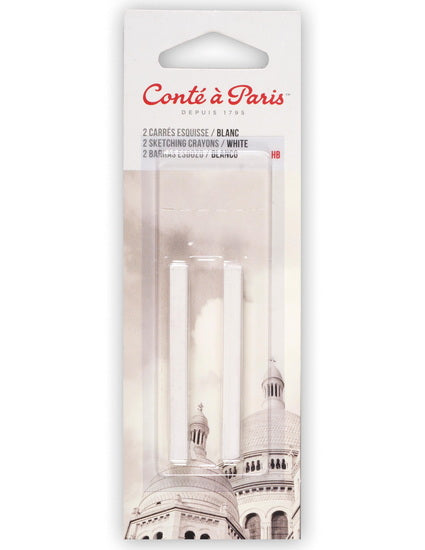 Set of 2 Sketching Crayons White - HB