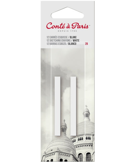Set of 2 Sketching Crayons White -2B