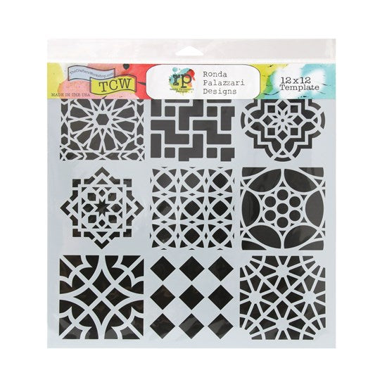 Pochoir carreaux marocains 12x12po