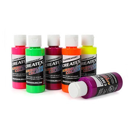 Set of 6 Wicked Airbrush Fluorescent Colors - 59ml