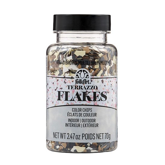 Éclats de couleurs terrazzo brun -70g