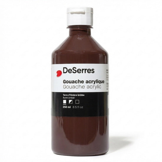 Gouache acrylique terre d'ombre brûlée - 250ml