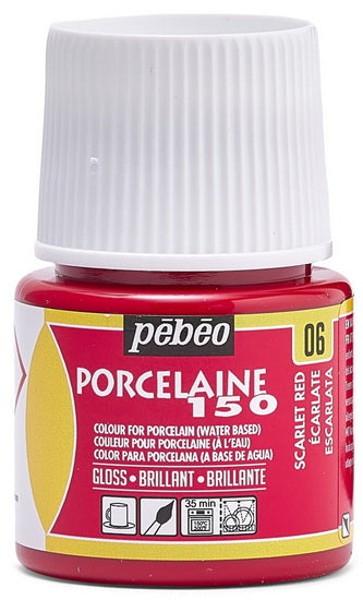 Porcelain paint - porcelaine 150 - 45ml - scarlet red