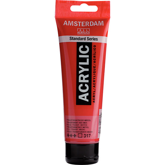 Amsterdam Acrylic Transparent Red Medium - 120ML