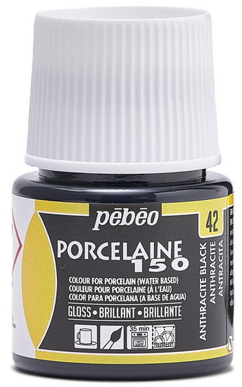 Porcelain paint - porcelaine 150 - 45ml - anthracite black