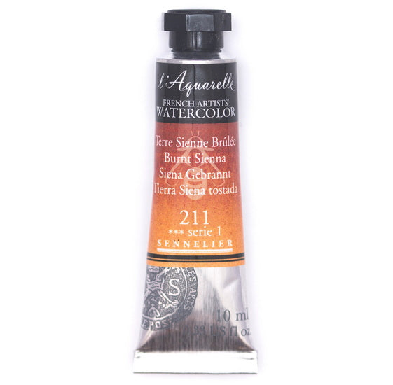Aquarelle tube - 10ml - terre sienne brulée - s1