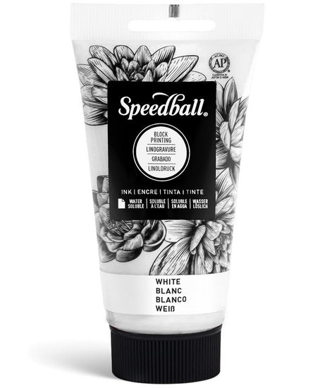 Encre linogravure blanc - 2.5oz